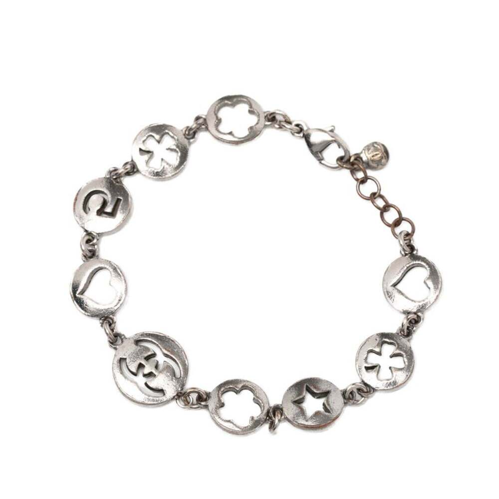 CHANEL Silver Logo Charm Bracelet - Picture 1 of 5